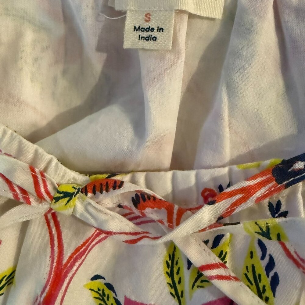 Roller Rabbit Fontana floral Cotton Crop Top Size Small NEW - Picture 4 of 8